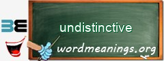 WordMeaning blackboard for undistinctive